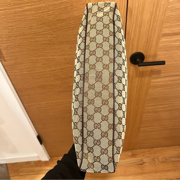 GUCCI Logo GG Pattern Eclipse Shoulder Tote Bag Canvas | Leather Brown | Italy - Picture 9 of 16
